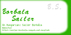 borbala sailer business card